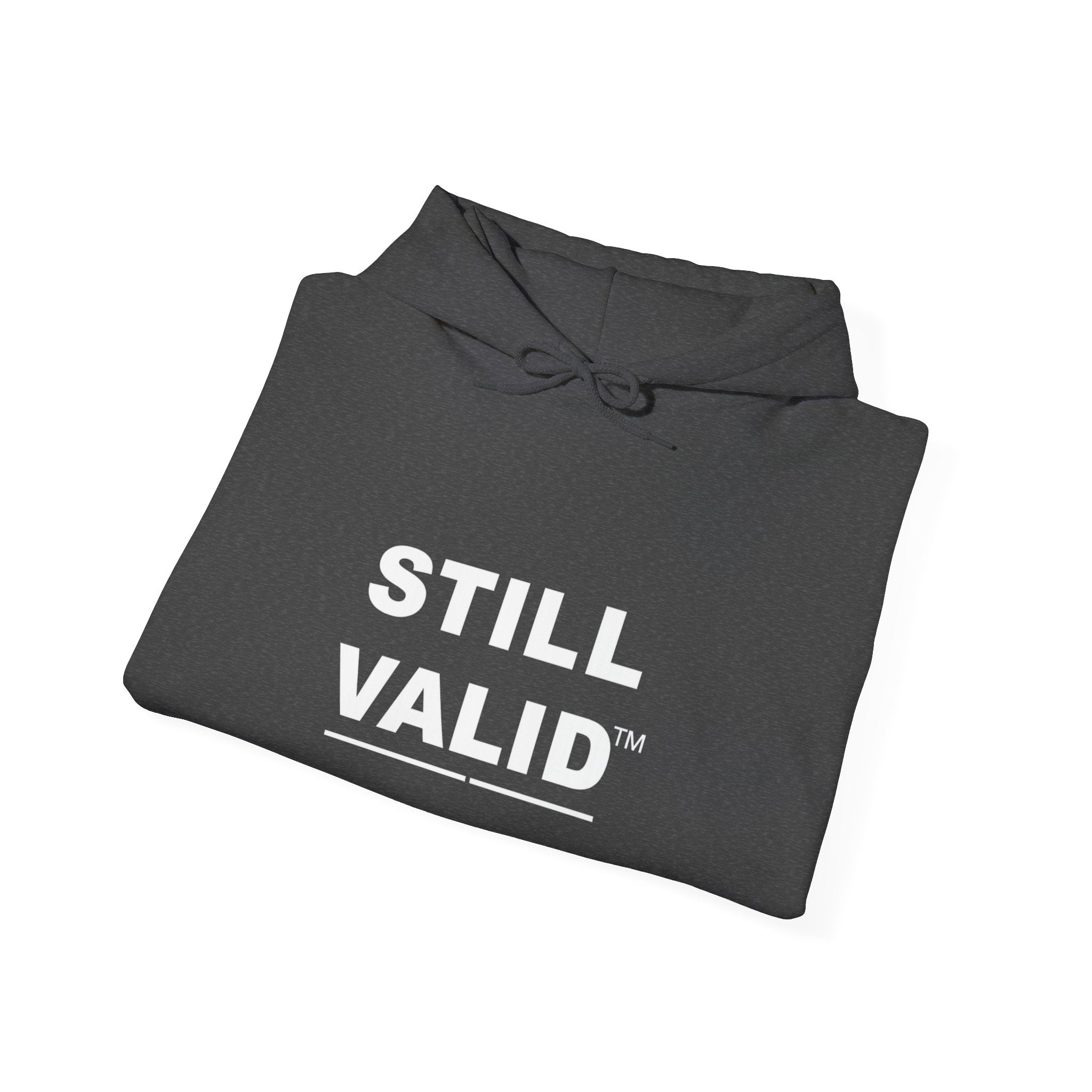 STILL VALID™ — White Logo Hoodie