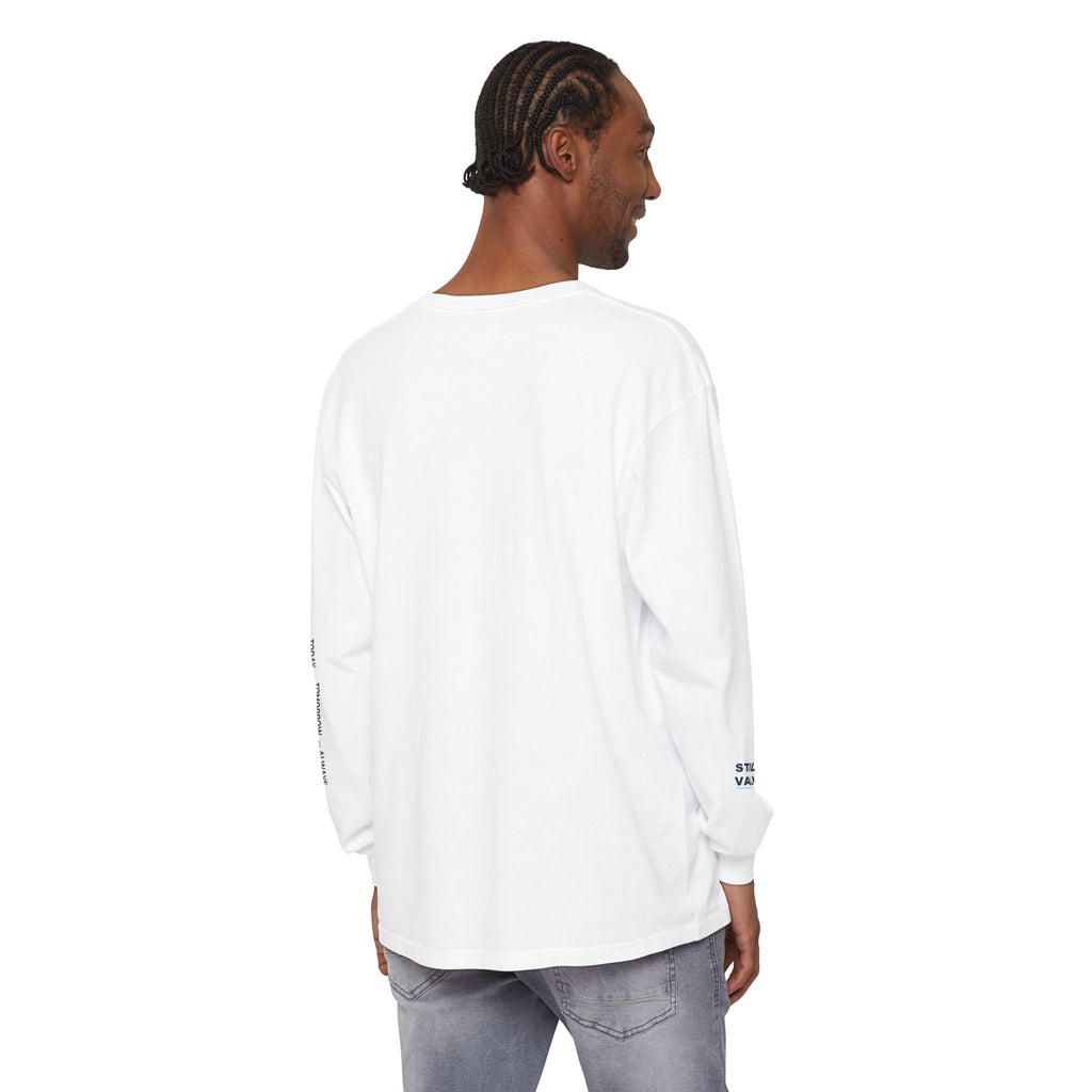 Long Sleeve T-Shirt — Minimal Sleeve Text Graphic